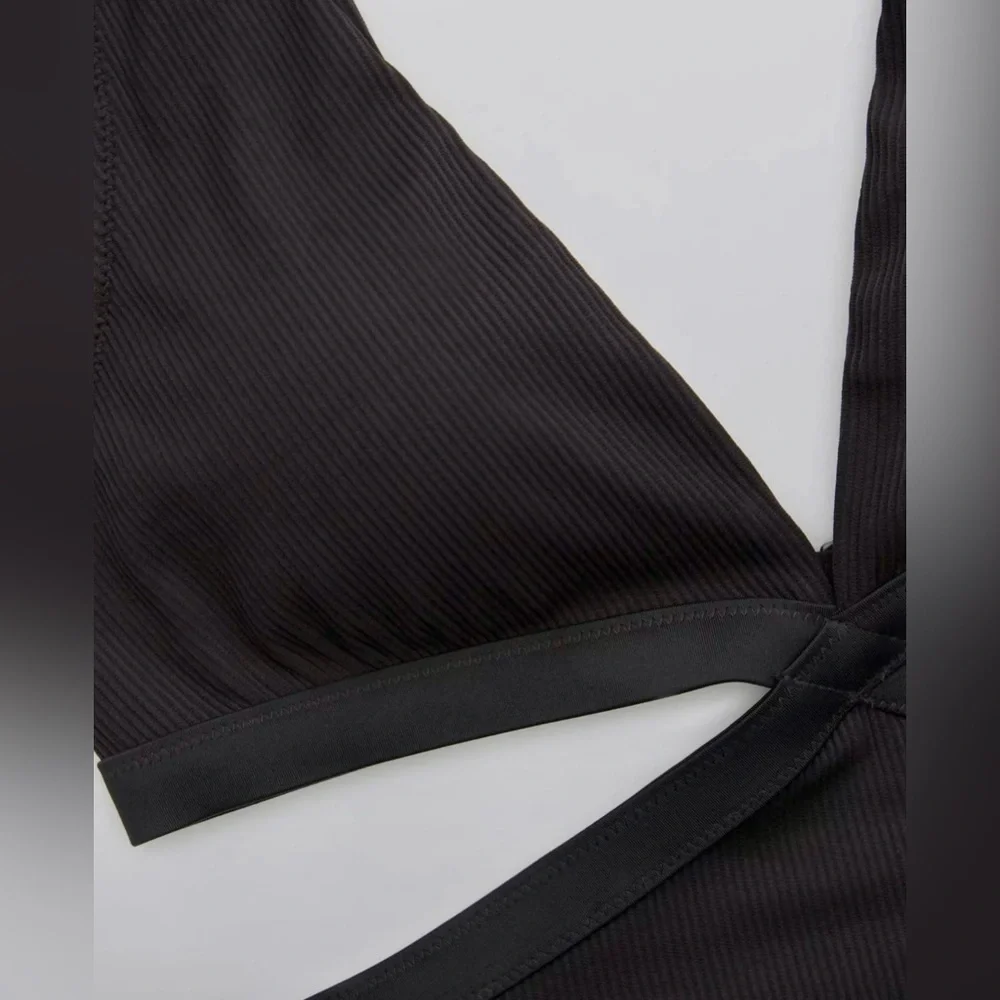 Aerie Real Good Women Swimsuit Black XL One Piece Full Coverage
